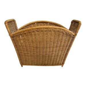 Vintage Lillian Vernon Wicker Basket Organizer – Free Standing Magazine or Craft